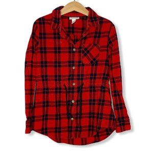 C&J Red Buffalo Plaid Tunic 7/8